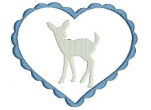 Stickdatei - Bayrisches Herzrahmen Reh